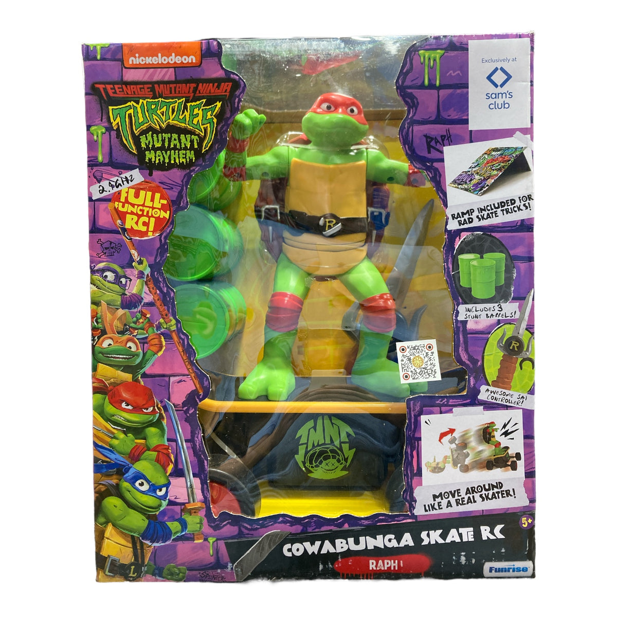 Teenage Mutant Ninja Turtles Mutant Mayhem Cowabunga Skate RC, Raph ...