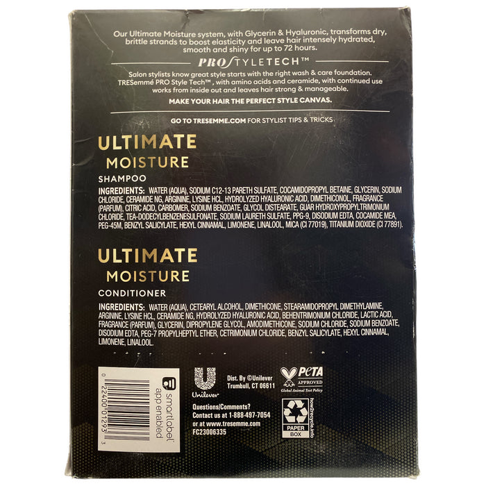 TRESemme Ultimate Moisture Shampoo and Conditioner, 39 floz, 2pk