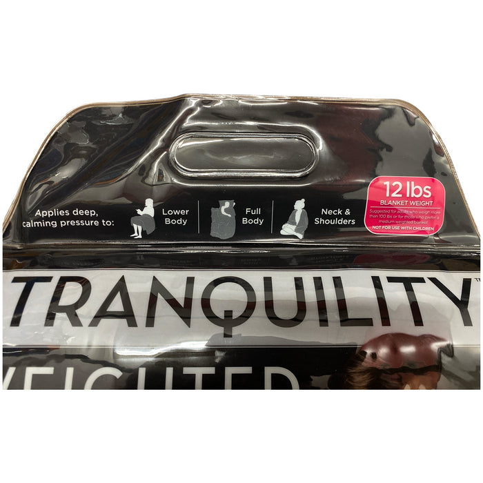 Tranquility Cool-to-the-Touch Weighted Blanket, Grey, 48" x 72", 12 lbs