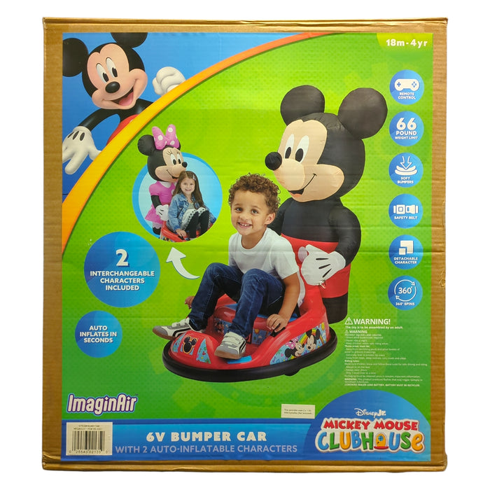 ImaginAir 6-Volt Ride-On with 2 Inflatable Characters and Remote, Mickey/Minnie