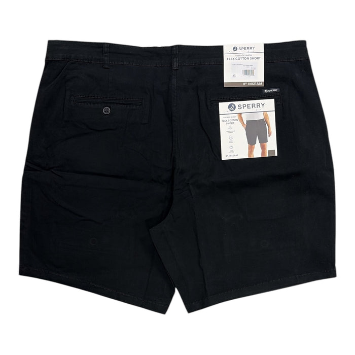 Sperry Men's Regular Fit Flex Cotton Vintage Washed Flat-Front Shorts