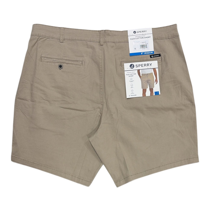 Sperry Men's Regular Fit Flex Cotton Vintage Washed Flat-Front Shorts