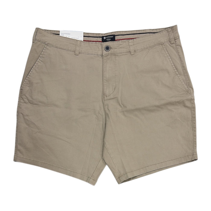 Sperry Men's Regular Fit Flex Cotton Vintage Washed Flat-Front Shorts