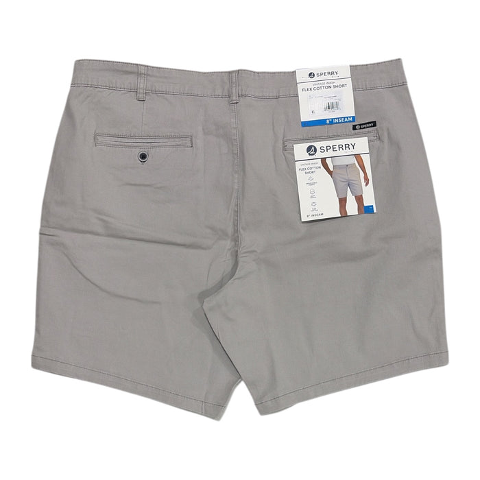 Sperry Men's Regular Fit Flex Cotton Vintage Washed Flat-Front Shorts