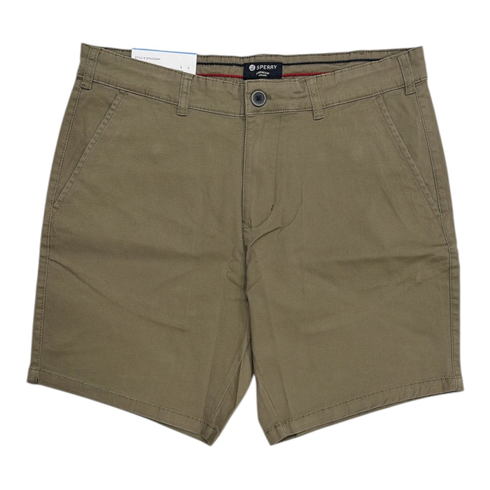 Sperry Men's Regular Fit Flex Cotton Vintage Washed Flat-Front Shorts