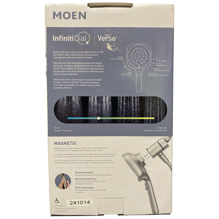 Moen Verso Handheld Shower with Infiniti Dial, Brushed Nickel