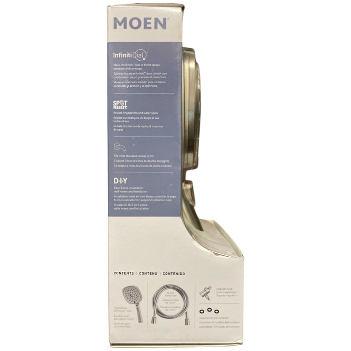 Moen Verso Handheld Shower with Infiniti Dial, Brushed Nickel