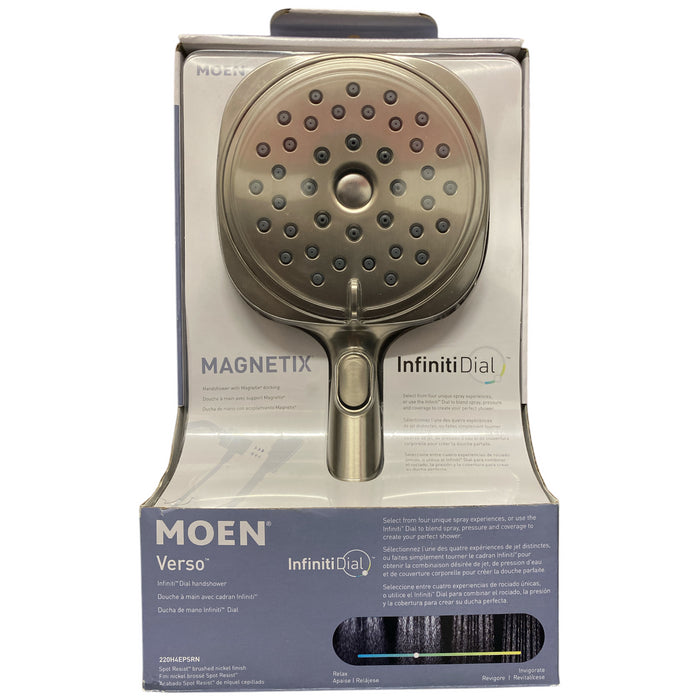 Moen Verso Handheld Shower with Infiniti Dial, Brushed Nickel