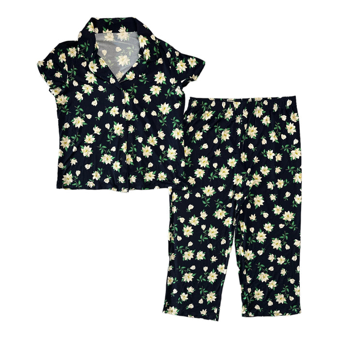 DJ Draper James 2-Piece Short Sleeve Button-Down Top & Pant Pajama Set