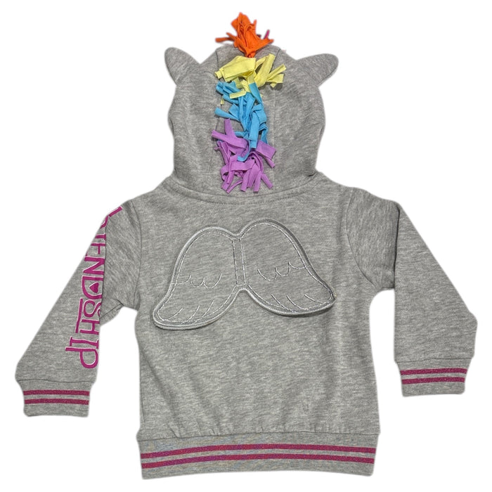 My Little Pony Girl's Full Zip Detachable Wings Graphic Lightweight Hoodie