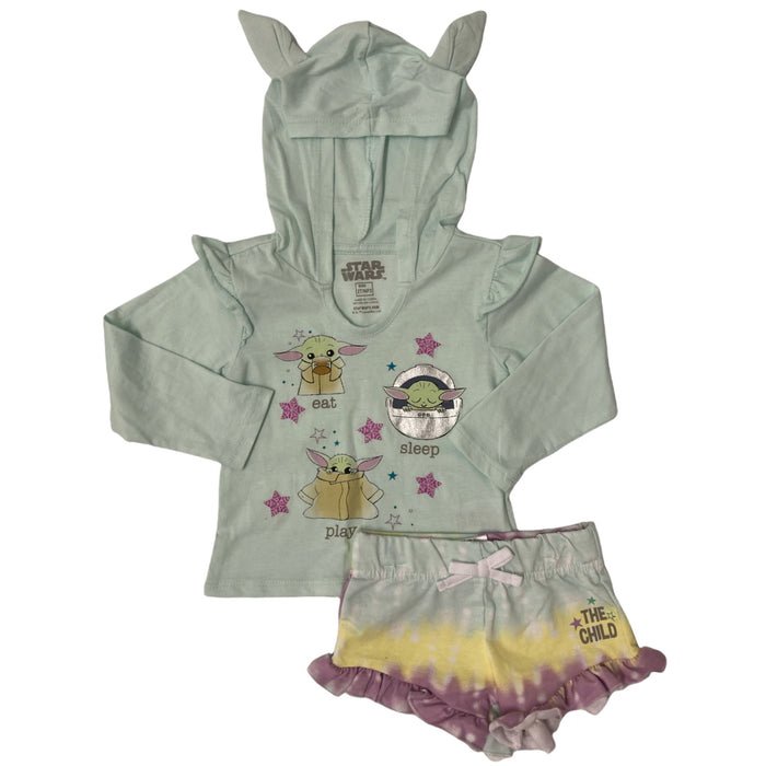 Star Wars The Mandalorian Girl's Lightweight Hoodie & Short Set