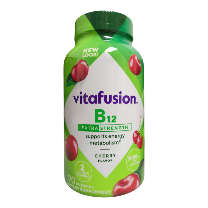Vitafusion Extra Strength B12 Gummy Vitamins, Cherry Flavored 170 ct