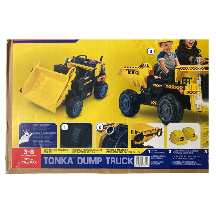 Huffy Tonka 12V Ride-On Dump Truck with Working Dump Bed