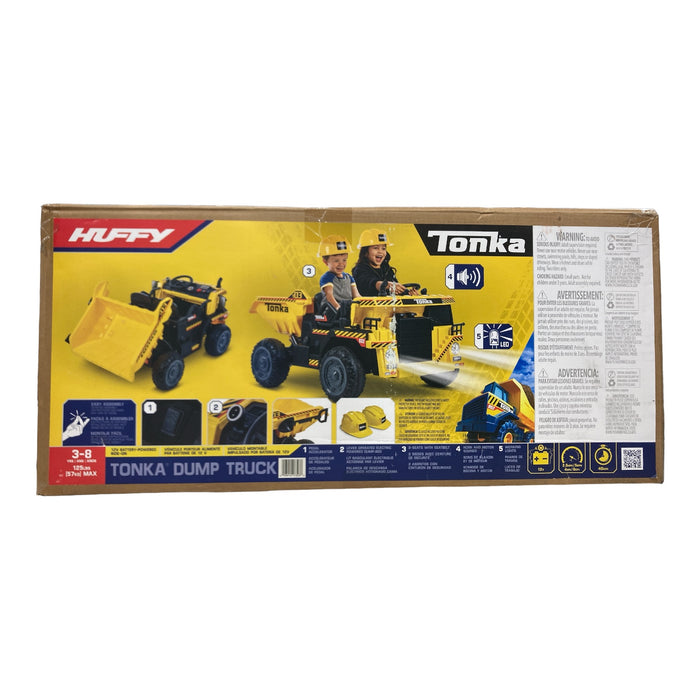 Huffy Tonka 12V Ride-On Dump Truck with Working Dump Bed