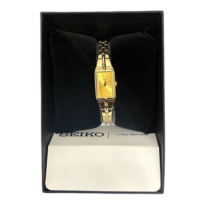Seiko Essentials Collection SWR048 Yellow Gold Tone SS 29mm Women's Watch