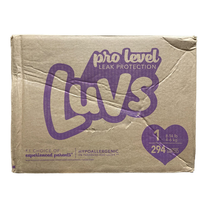 Luvs Pro Level Leak Protection Diapers, Size 1, 294 Count (8-14lbs)