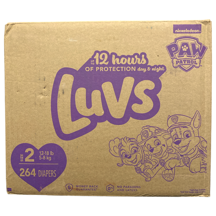 Luvs Pro Level Leak Protection Diapers, Size 2 (12-18LBS), 264ct
