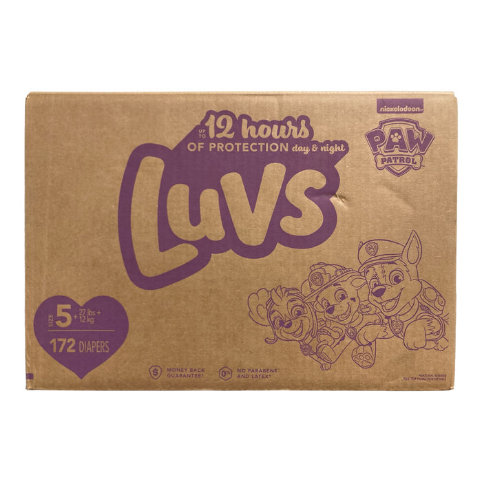 Luvs Pro Level Leak Protection Diapers, Size 5 (27+ LBS), 172ct