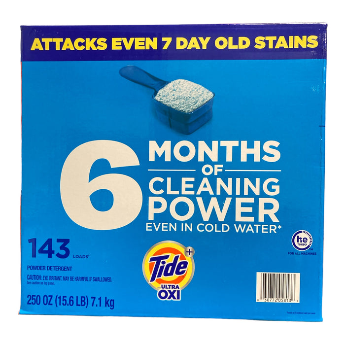 Tide Ultra Oxi HE Powder Laundry Detergent, Original 250 oz., 143 loads