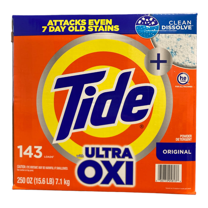 Tide Ultra Oxi HE Powder Laundry Detergent, Original 250 oz., 143 loads