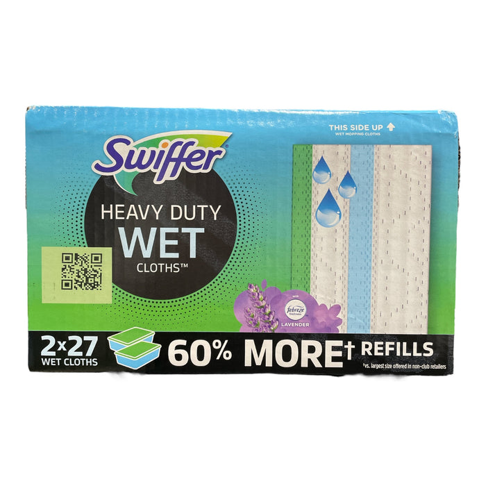 Swiffer Heavy Duty Multi-Surface Wet Cloth Refills, Lavender Scent, 54 ct.