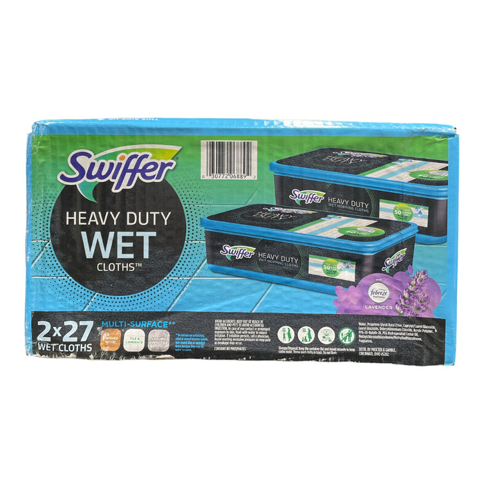 Swiffer Heavy Duty Multi-Surface Wet Cloth Refills, Lavender Scent, 54 ct.