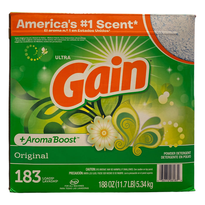 Gain Ultra Powder Laundry Detergent, Original 188 oz., 183 loads