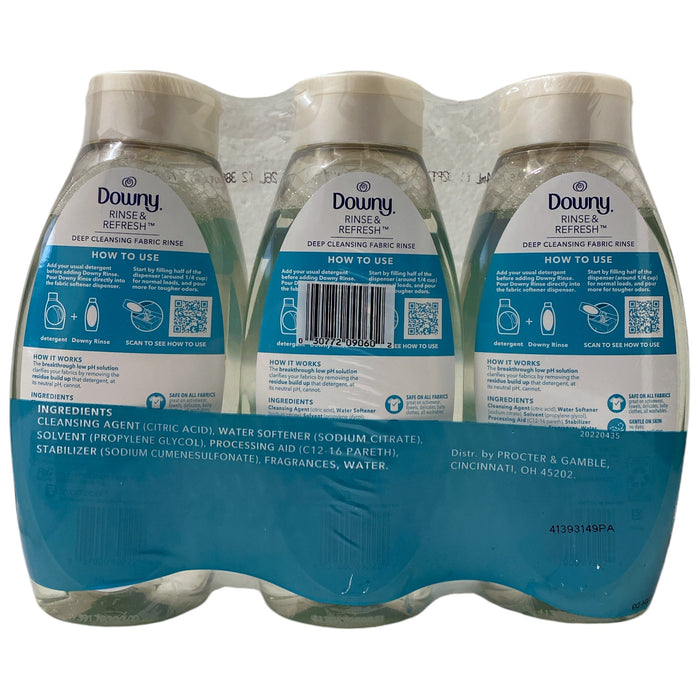 Downy Rinse & Refresh Laundry Fabric Rinse, Cool Cotton, 25.5floz, 3ct.