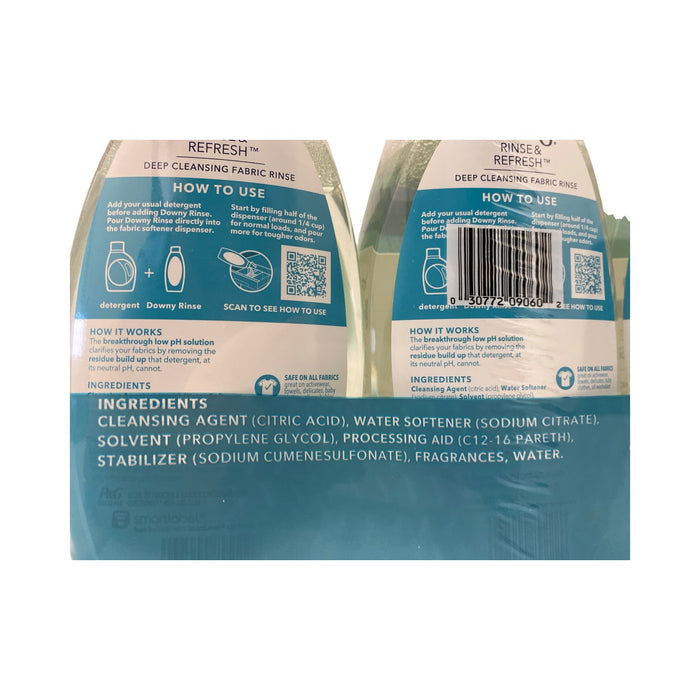 Downy Rinse & Refresh Laundry Fabric Rinse, Cool Cotton, 25.5floz, 3ct.