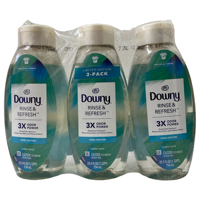 Downy Rinse & Refresh Laundry Fabric Rinse, Cool Cotton, 25.5floz, 3ct.