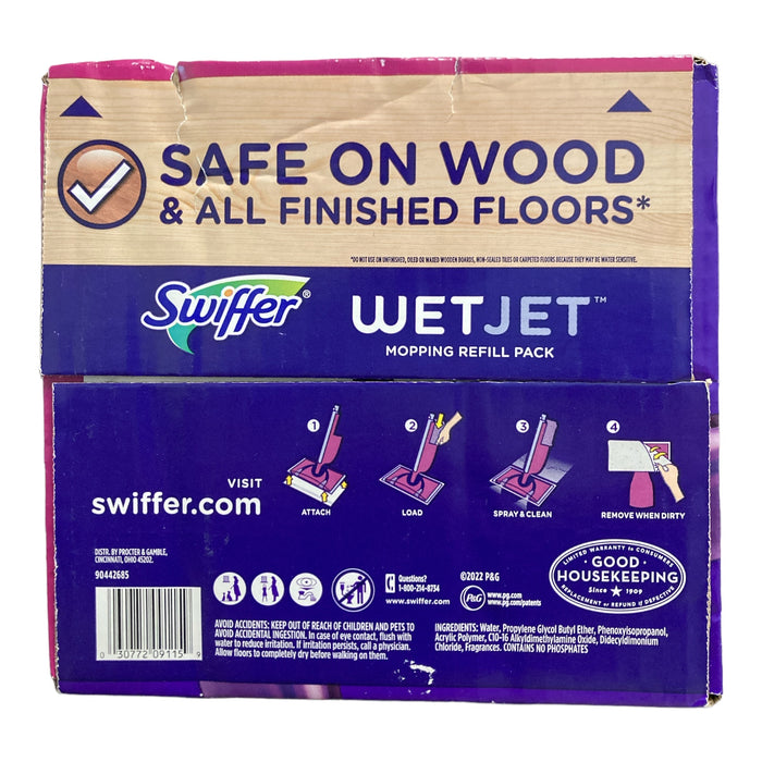 Swiffer WetJet Refill Pack, Lavender 32 Pads + 2 Bottles