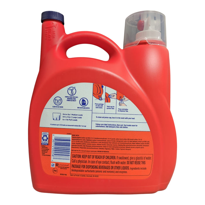 Tide Ultra Concentrated Original Laundry Detergent 152 Loads, 1.32Gal