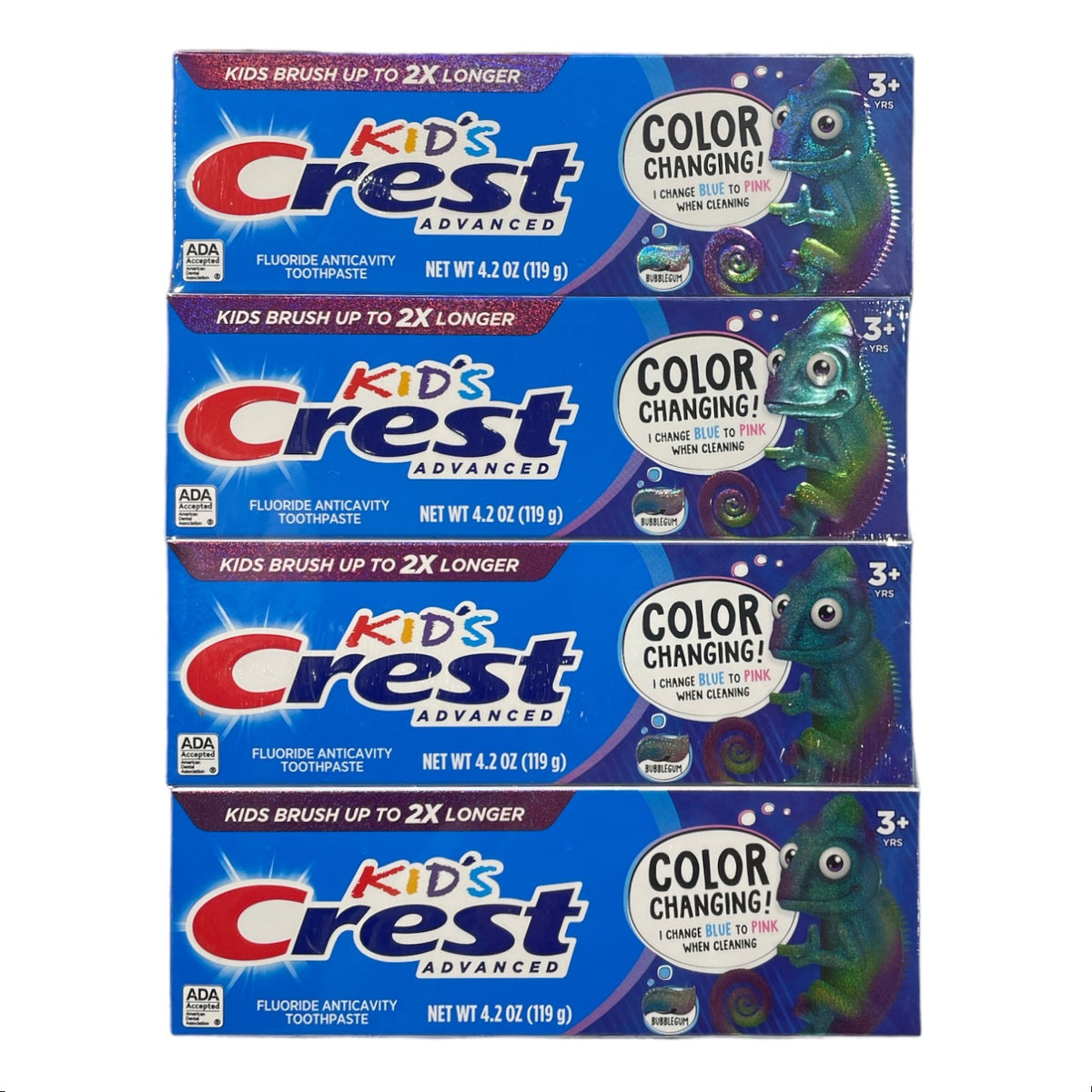 Crest Advanced Kid's Color Changing Fluoride Toothpaste, Bubblegum (4 ...