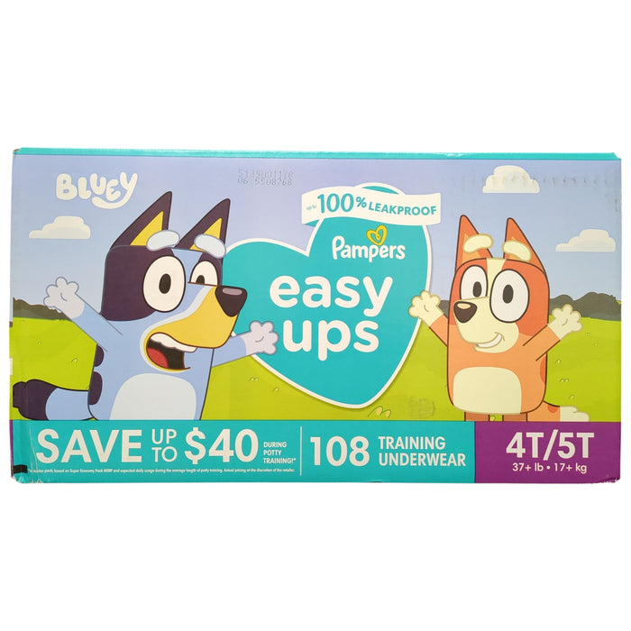 Pampers Easy Ups Training Underwear for Boys & Girls, 4T/5T (37+lbs.), 108ct