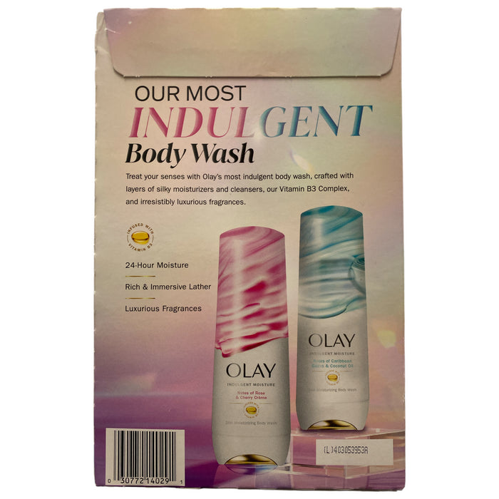 Olay Indulgent Moisture Body Wash with Vitamin B3, 20 floz, 2pk