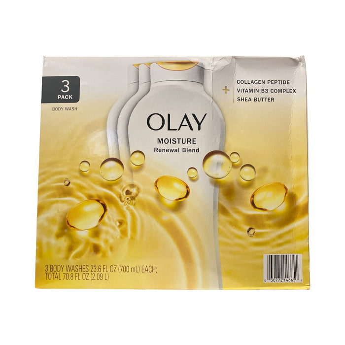 Olay Moisture Renewal Blend Collagen Peptide Body Wash, 23.6 floz., 3pk