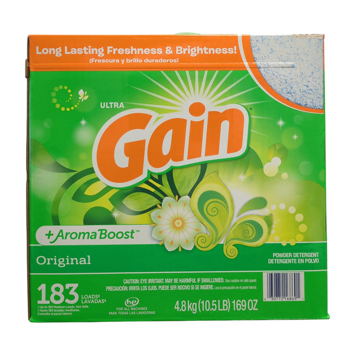 Gain Ultra Powder Laundry Detergent, Original 169 oz., 183 loads