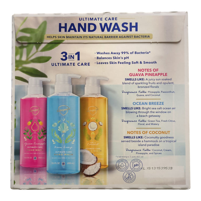 Safeguard Ultimate Care Hand Wash, Variety Pack, 15.5floz, 3pk