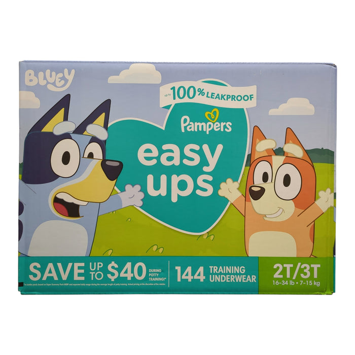 Pampers Easy Ups Training Underwear, Leakproof, 2T/3T (16-34lbs.), 144ct