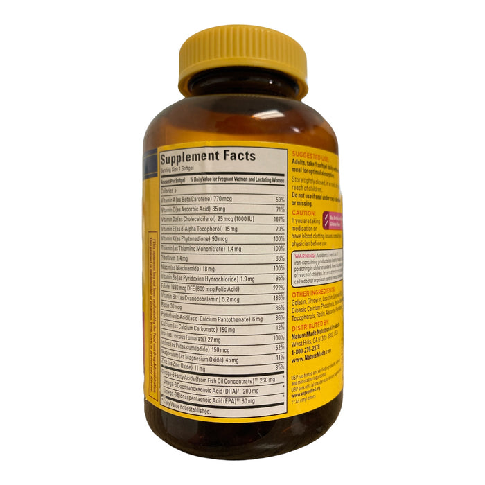 Nature Made Gluten-Free Prenatal + DHA Softgels, 200mg, 150 ct.