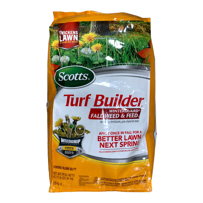 Scotts Turf Builder Winterguard Fall Weed and Feed Covers 16,000 Sqft, 45.12Lbs