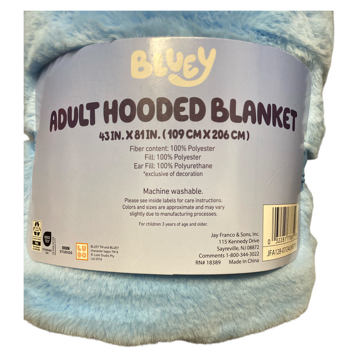 Adult Licensed Character Hooded Faux Fur Blanket with Front Pockets,  43" x 81"
