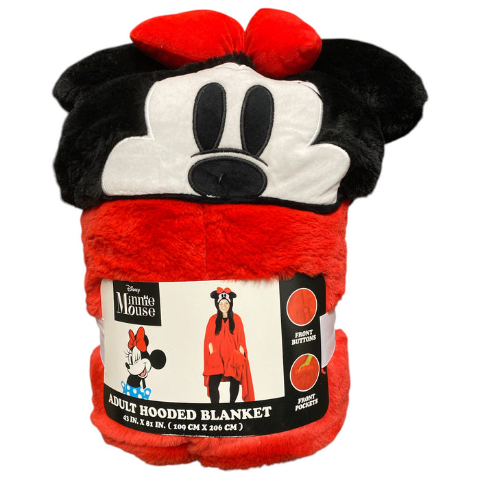 Adult Licensed Character Hooded Faux Fur Blanket with Front Pockets,  43" x 81"