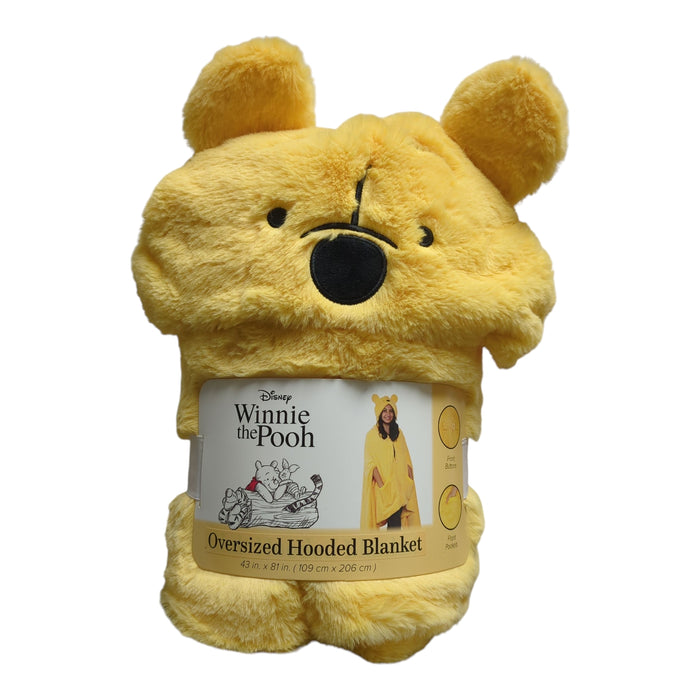 Adult Licensed Character Hooded Faux Fur Blanket with Front Pockets,  43" x 81"