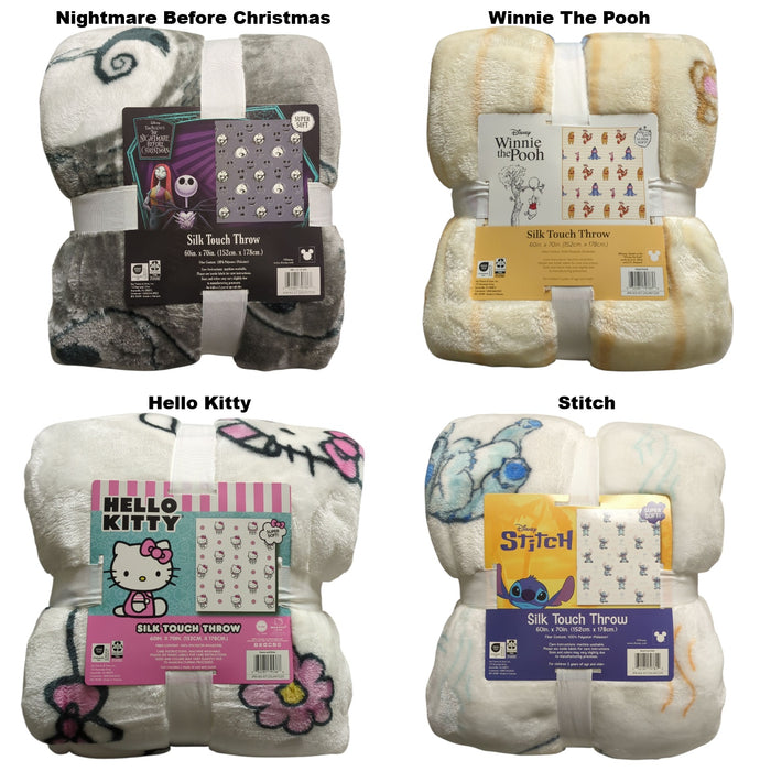 Adult Licensed Character 100% Polyester Silk Touch Throw, 60" x 70"