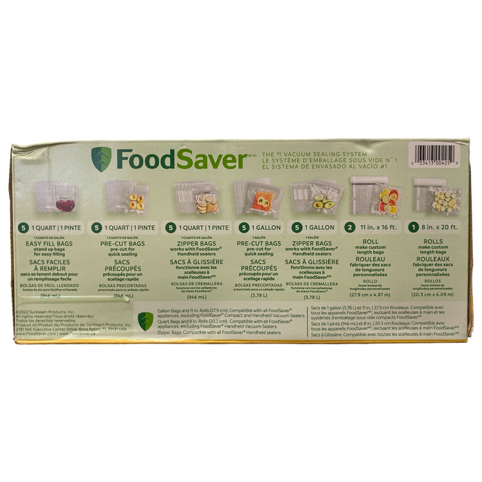 FoodSaver 28-Piece Vacuum Seal Rolls and Vacuum Seal Bags Multipack Set