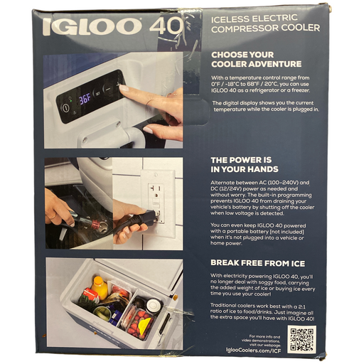 Igloo ICF40 Active Iceless Electric Cooler with Black Protective