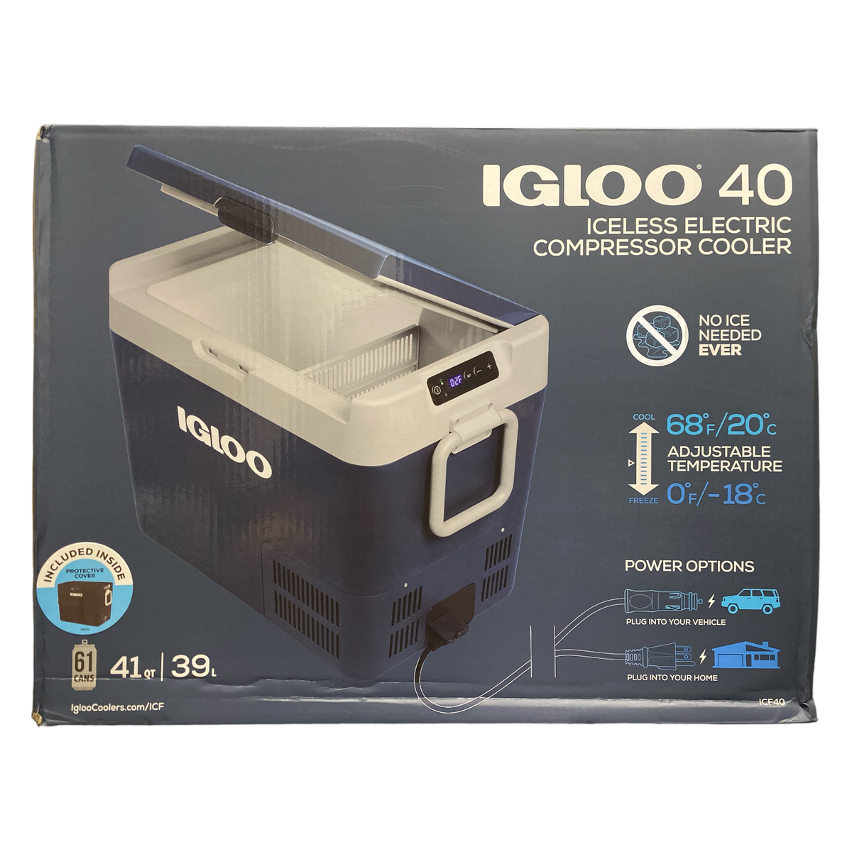 Igloo ICF40 Active Iceless Electric Cooler with Black Protective