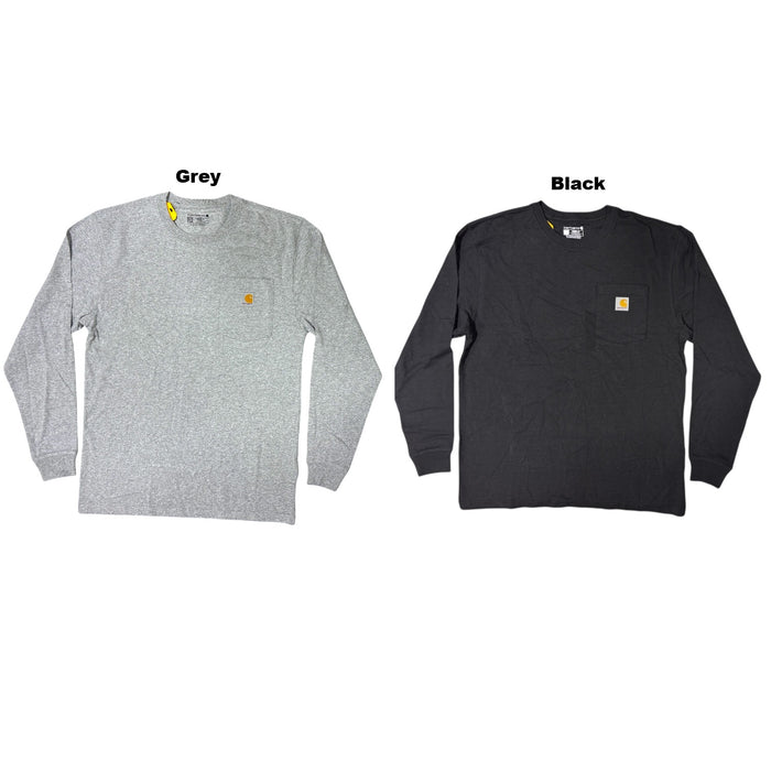 Carhartt Men's Heavyweight Long Sleeve Loose Fit Pocket T-Shir, TK0126-M