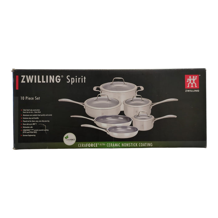 ZWILLING J.A. HENCKELS Spirit 10-Piece Stainless-Steel Nonstick Cookware Set